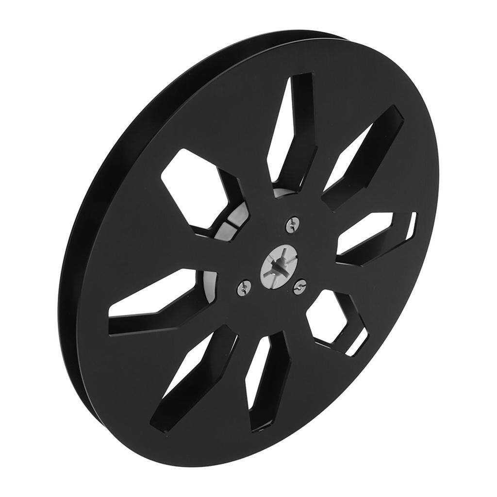 1 4 7 Zoll Leere Bandspule 8 Loch Aluminiumlegierung Universal Öffnung Maschinenteil Open Reel Aufwickelspule Schwarz