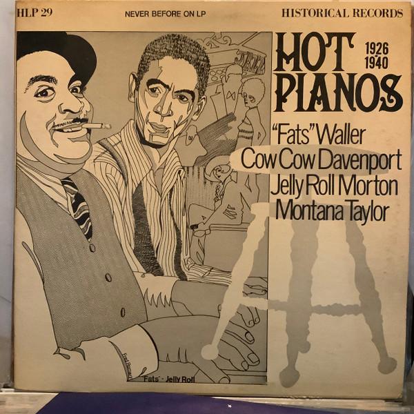 

LP Record VARIOUS - Hot Pianos 1926-1940 HLP29 Historical Reco US Jazz Used