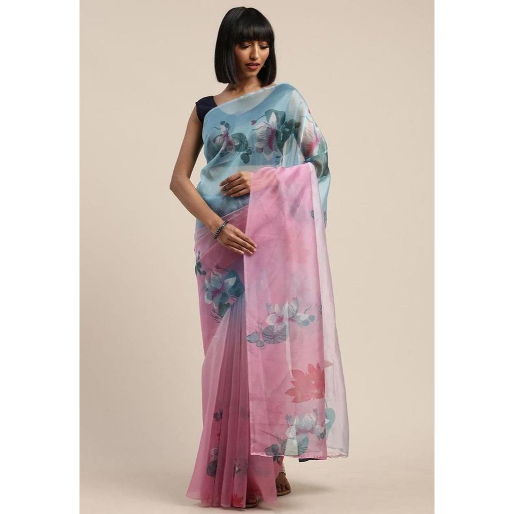 stylish casual wear & office wear saree for women, Blouse (Need To Be Stitched As Per Size And Fit)