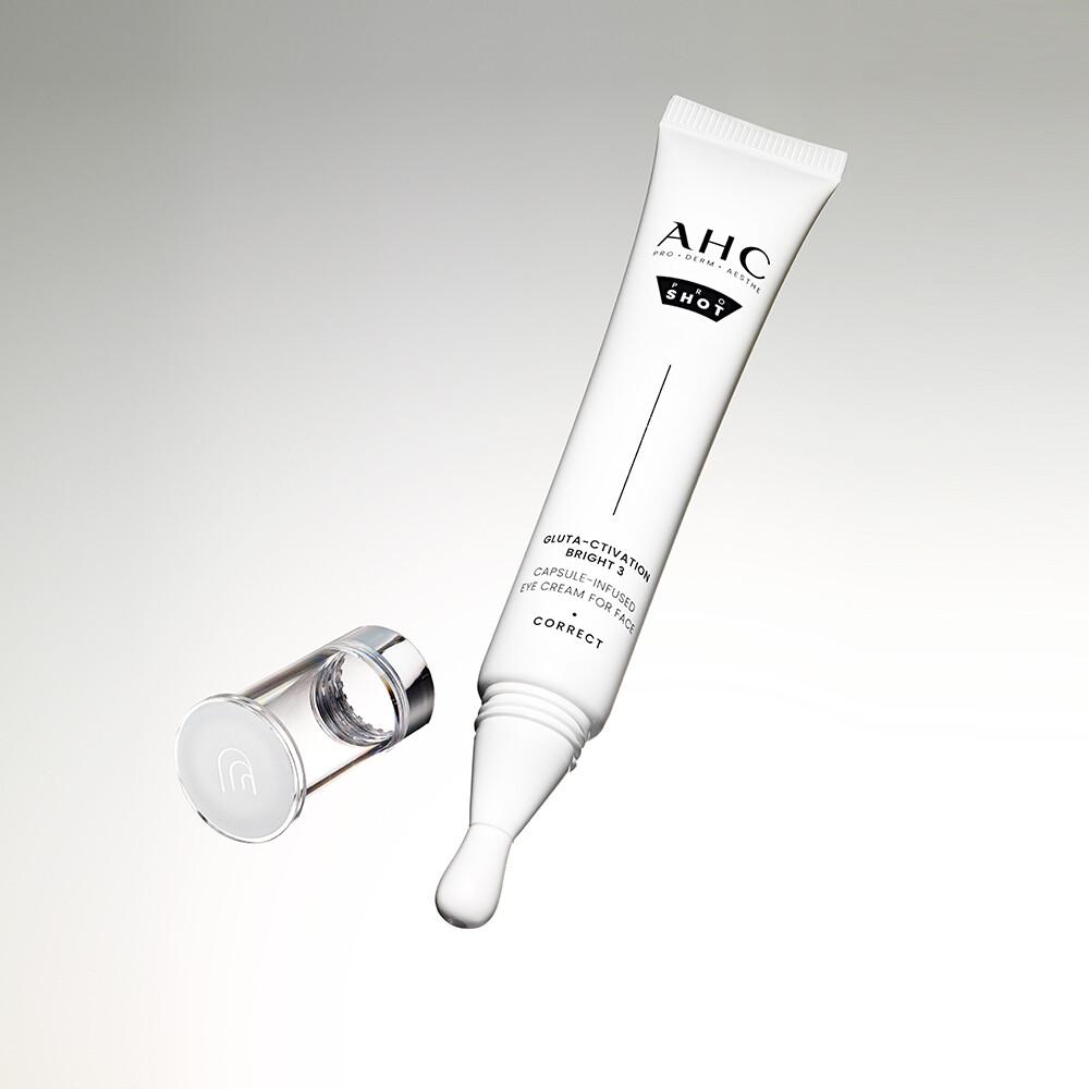 AHC Pro Shot GlutA-ctivation Bright 3 Capsule-Infused Eye Cream For Face 30ml Special Set (+Serum 10ml)