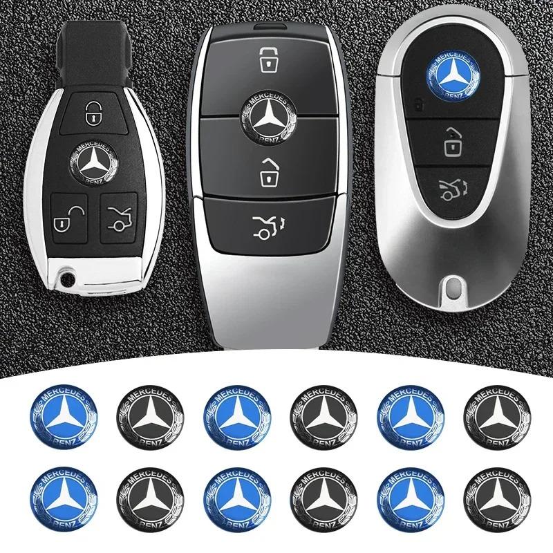 Bilnøkkelklistremerke Autokontroll Nøkkelring Emblem Tilbehør For Mercedes Benz AMG A B G Klasse GLA CLA GLC W203 W206 W220 W205 W214