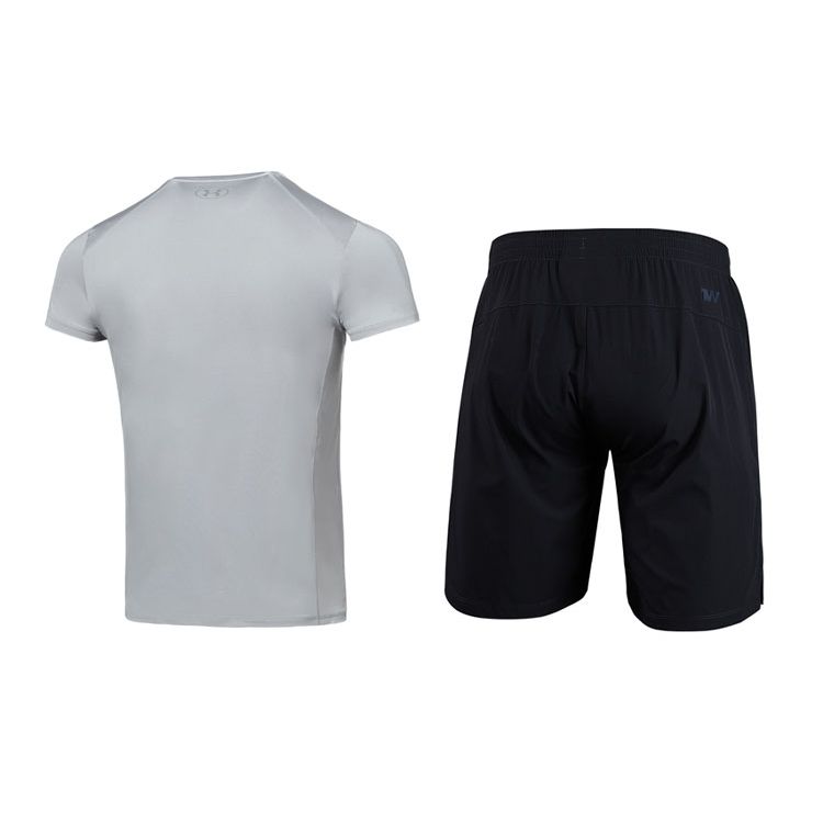 Under Armour Breathable Comfortable Crew Neck Short Sleeve T-Shirt And Versatile Mid-Rise Shorts Casual Sports Set Men sets 23500506-011+22500214-001