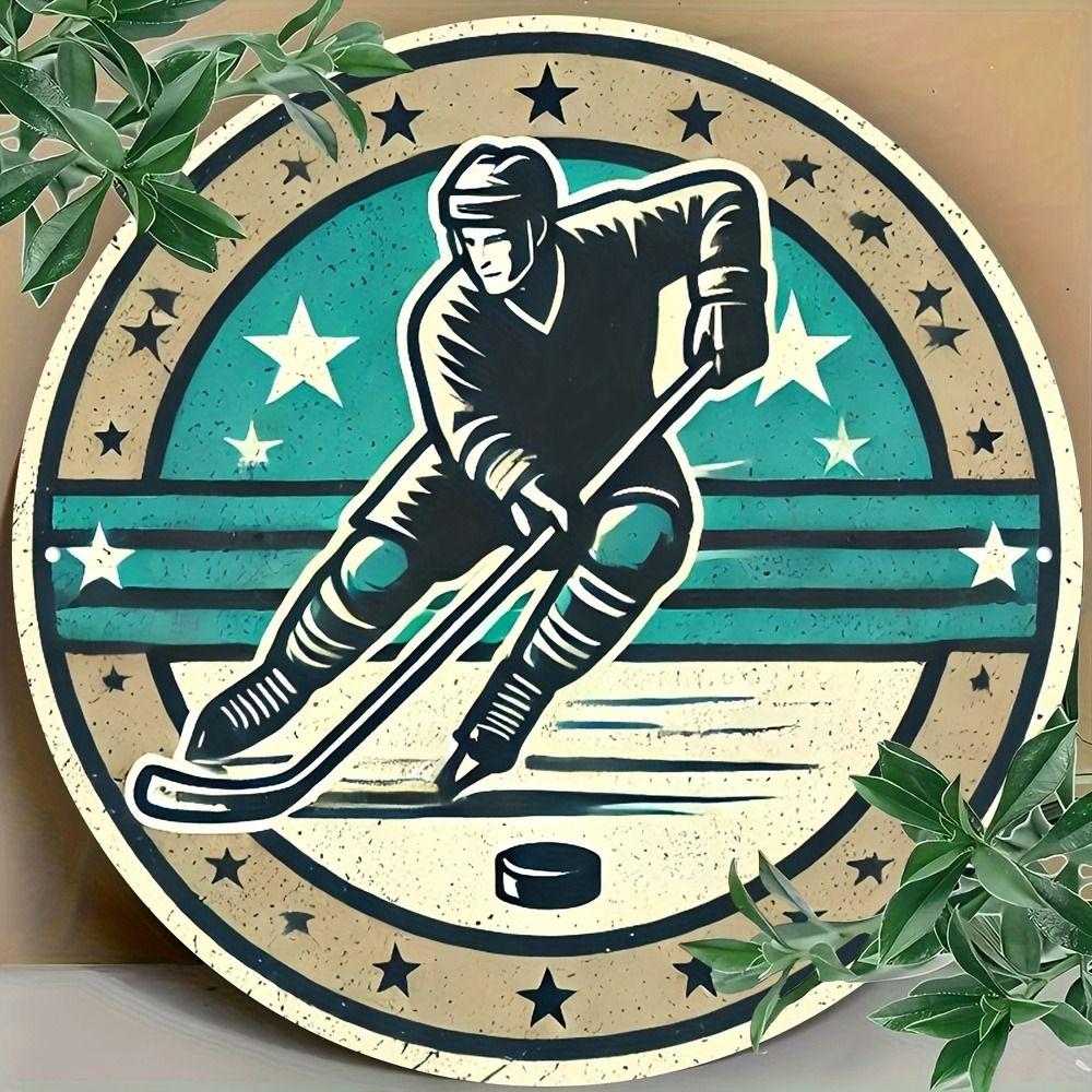 Metal Poster Wall Art Retro Hockey Sign Home Garage Decor