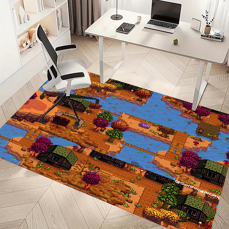 Spiel Stardew Valley Teppich - Weich, Waschbar, Rutschfest, Indoor-Matte, Wohnzimmer, Heimbüro Dekorativer Teppich
