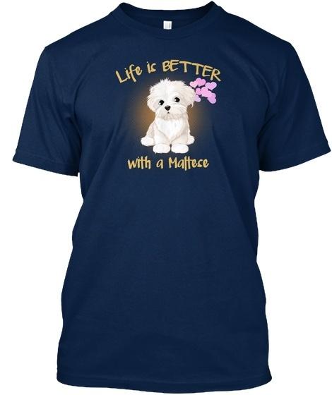 

Стандартная футболка унисекс «Love With My Maltese Life Is Better» Mattece S