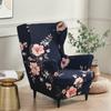 Floral Printed Wing Chair Cover Stretch Spandex Armchair Covers Nordic Removable Relax Sofa Slipcovers With Seat Cushion Covers