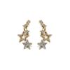 Shiny Star Stud Earrings for Women Elegant Zircon Rhinestone Mini Star Earrring Girls Party Birthday Fashion Jewelry Gifts