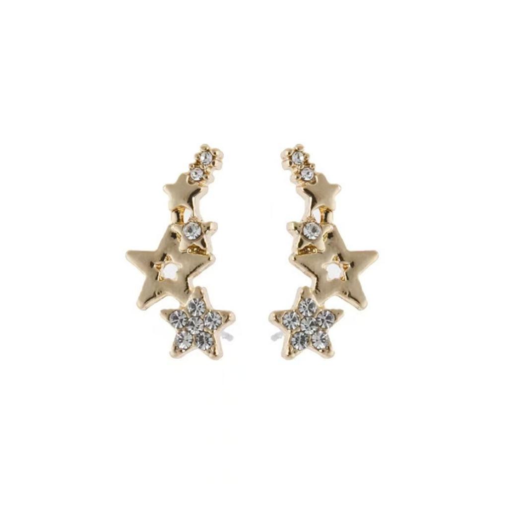 Shiny Star Stud Earrings for Women Elegant Zircon Rhinestone Mini Star Earrring Girls Party Birthday Fashion Jewelry Gifts