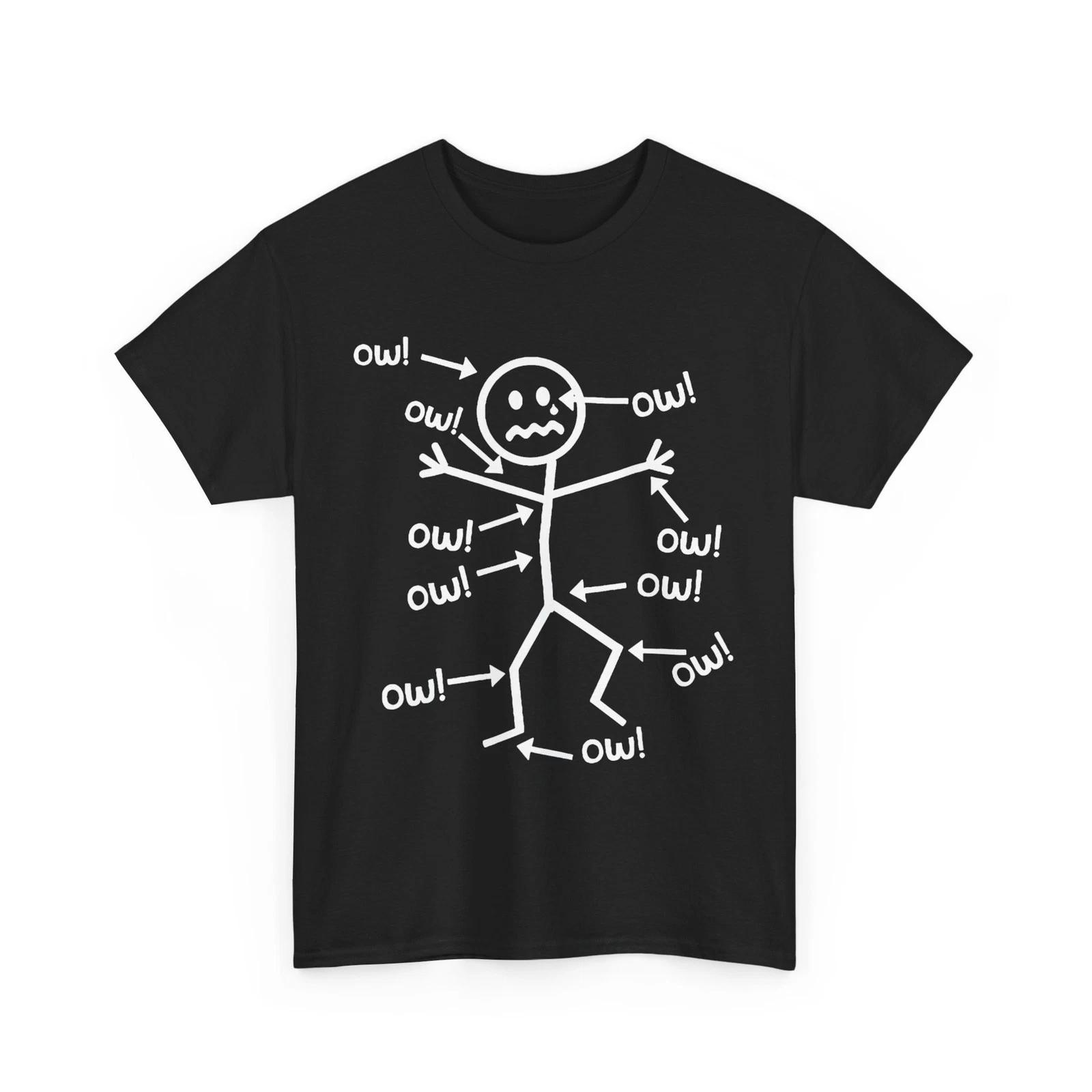 Funny Ow Ow Ow Ow Ow Ow Ow Character T shirt M
