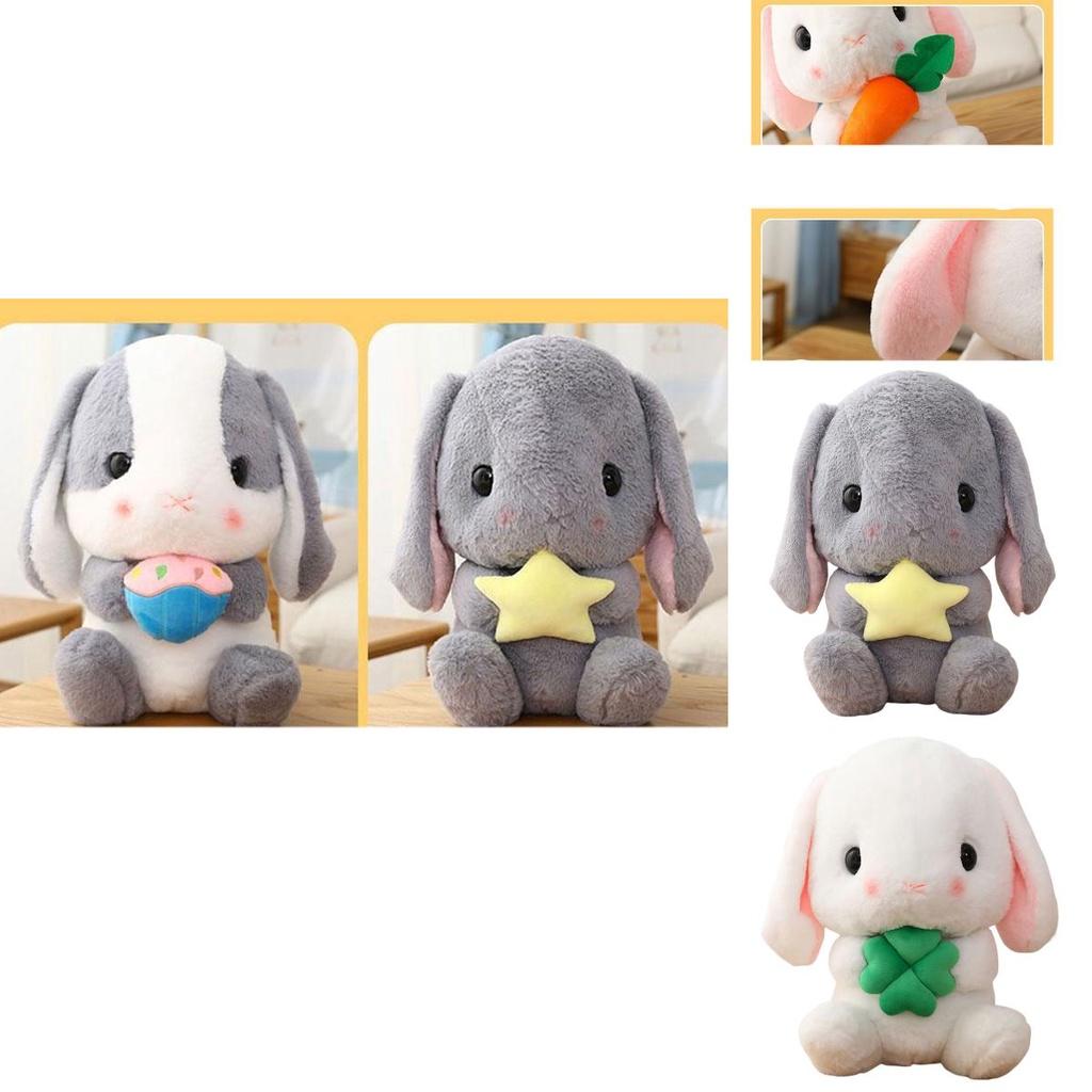 Cute Cartoon Clover Bunny Plush Toy Wholesale Easter Doll With Customizable Design Rabbit Stuffed Animal Gift Characters)