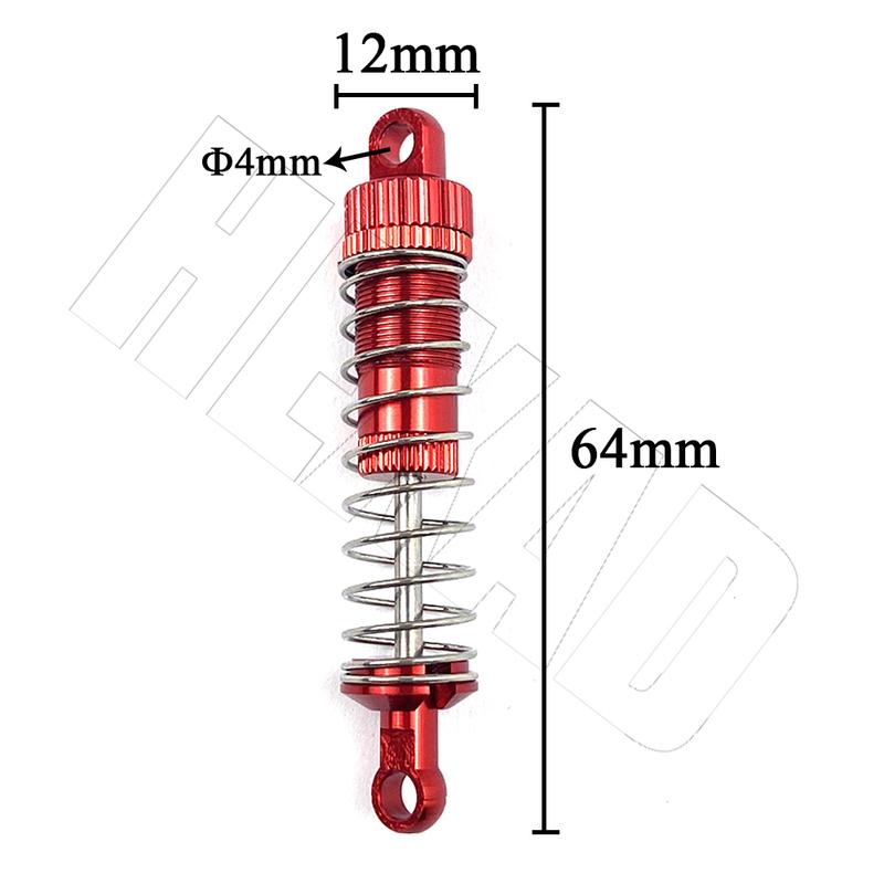 4Pcs Metal Hydraulic Shock Absorber Oil Damper for WPL C14 C24 C34 C44 MN Model D90 D91 99 99S Hs 18311 18312 RC Car