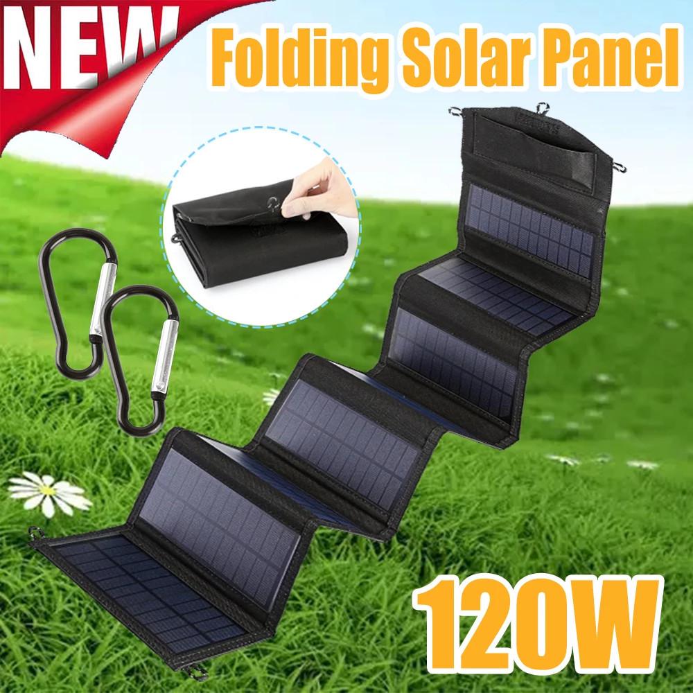 20W Foldable Monocrystalline Solar Panel with Dual USB for Camping & Phone Charging