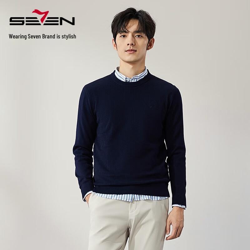 Septwolves Men's Round Neck Knit Sweater