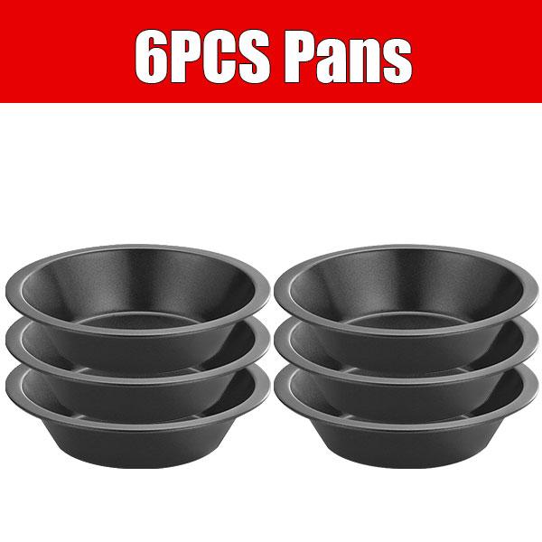 

5 Inch Mini Pie Baking Pans 4/6/8 Pack Pie Tins Reusable Nonstick Carbon Steel Round Cake Pan Bread Baking Tray Hamburger Mold