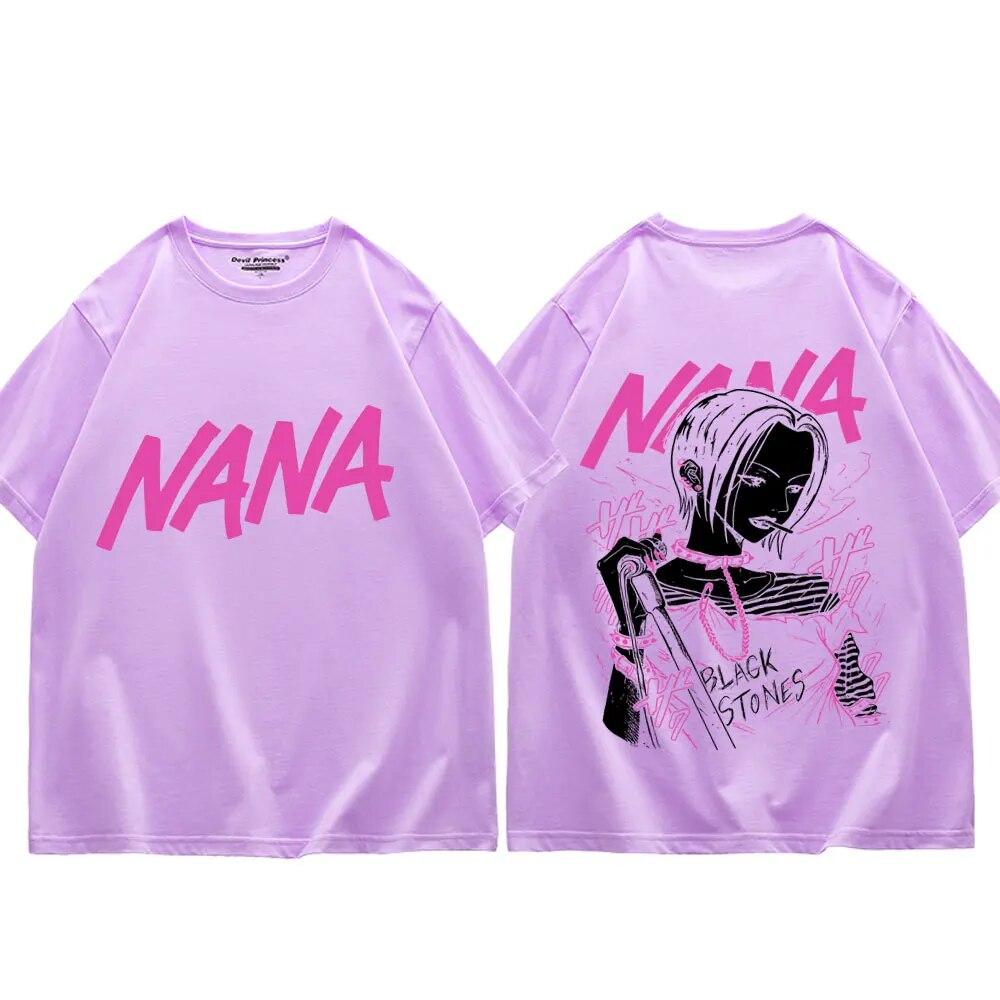 Japan Anime Nana Osaki Graphic T Shirts Unisex Women High Street Fashion Short Sleeve T-shirts Summer Trend Casual Loose T-shirt