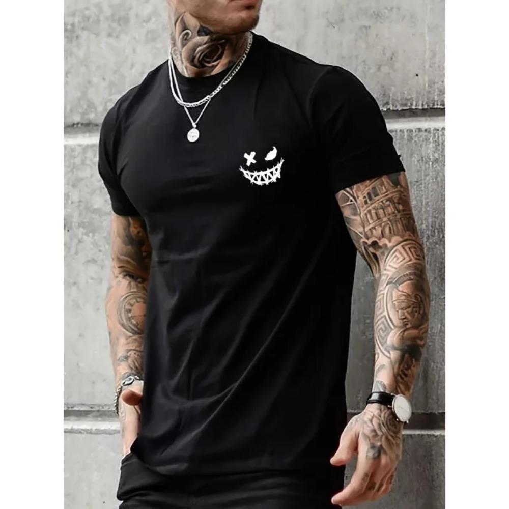 

Men s Large Size round Neck Short Sleeve T-shirt Customizable Personalized Pattern Print Casual Comfortable Cotton Tee S