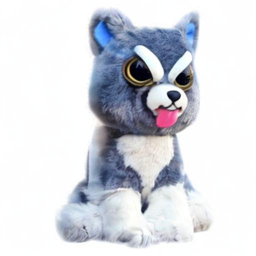 Feisty Pets Tang Dog, a RANGS Facetippet Tang Dog Stuffed Toy with Changing Facial Expressions