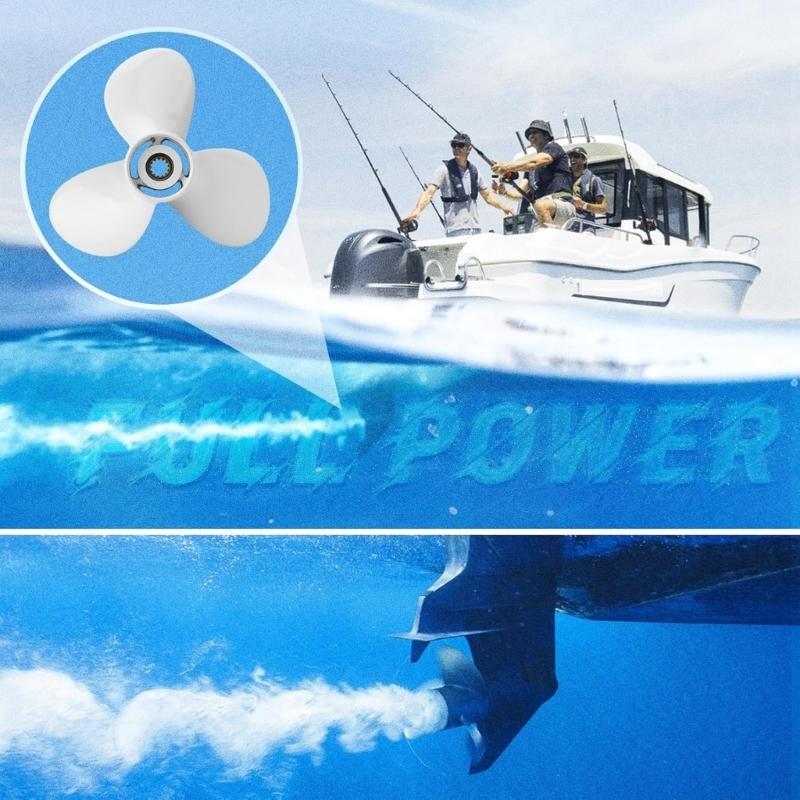 High Thrust Boats Propeller Marine Propeller Enhances Efficiency Outboard Propeller Replaces 663-45947-02-EL for 40-60HP
