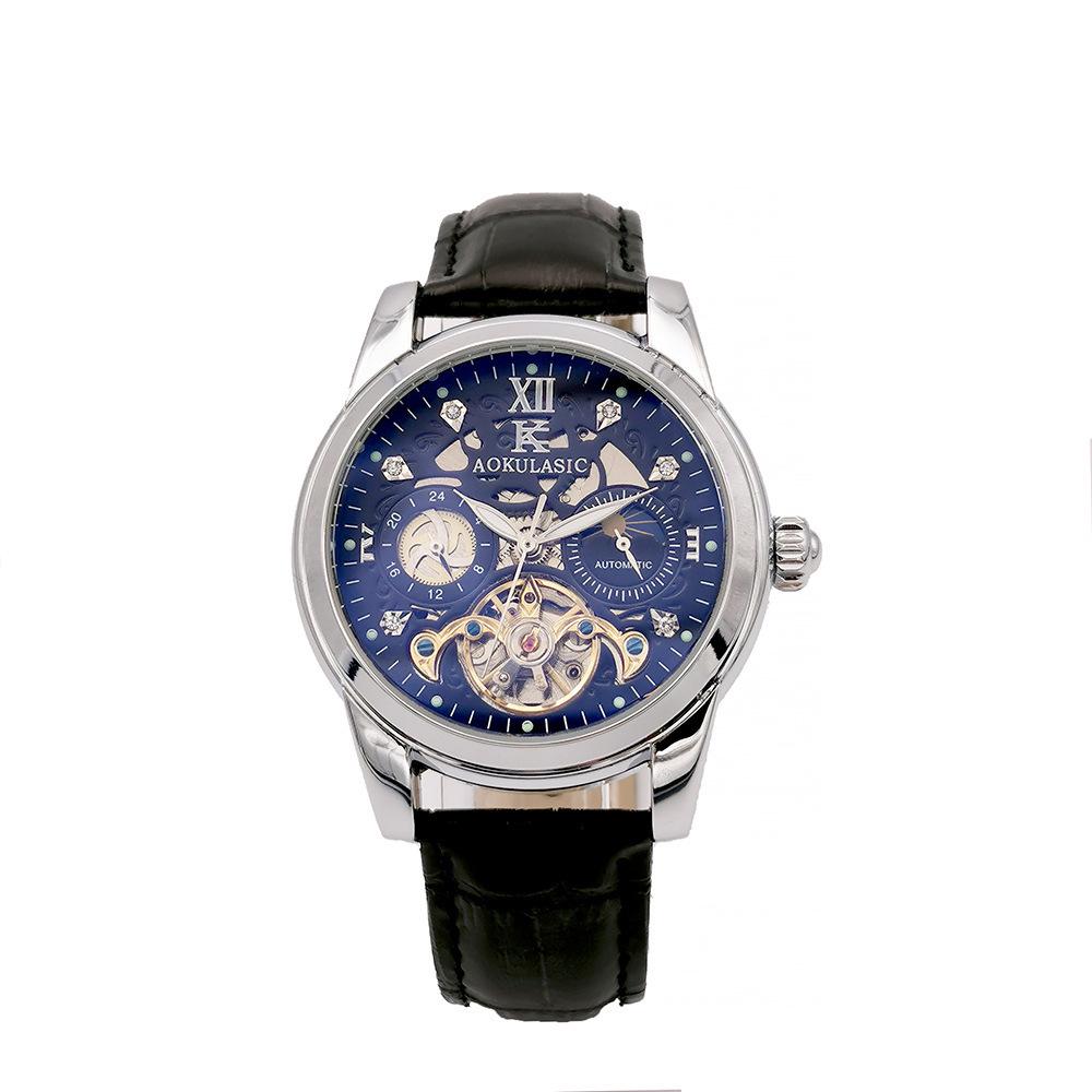 Augustus Men's Automatic Waterproof Tourbillon Skeleton Watch
