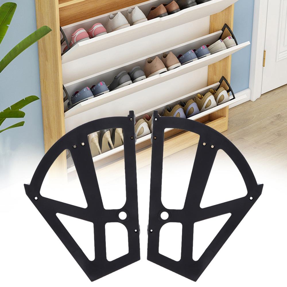 1 Paar weiße Schuhregal-Scharniere ABS Klappschubladen-Scharniere Langlebiges Kunststoff-Schrankzubehör Für den Eingangsbereich