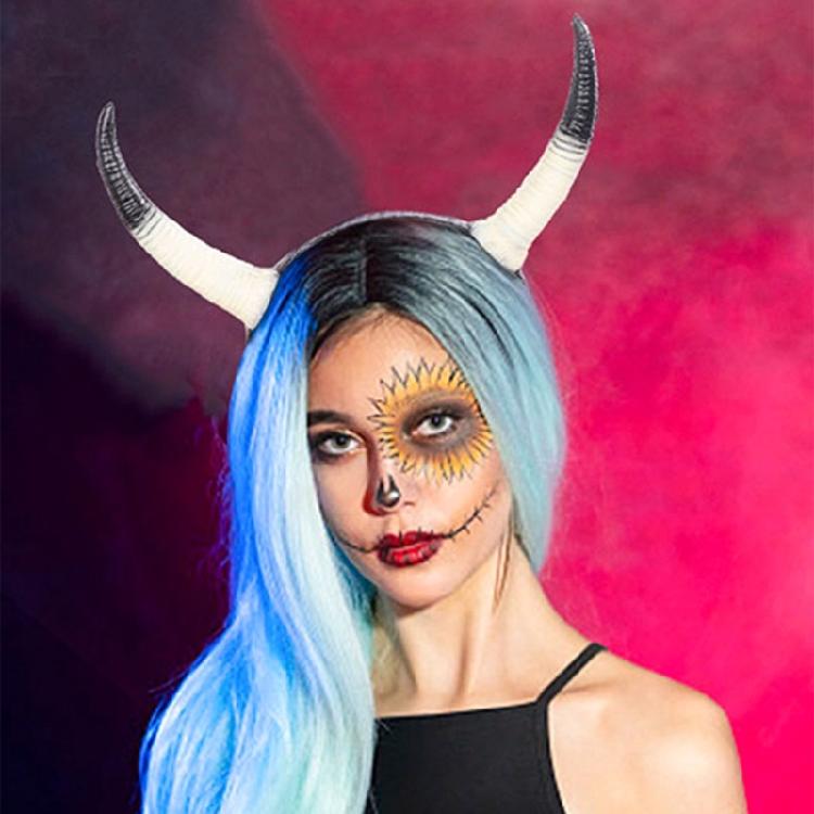 Fun Headbands Halloween Cattle Horn for Party Headwear for Vacation Travel