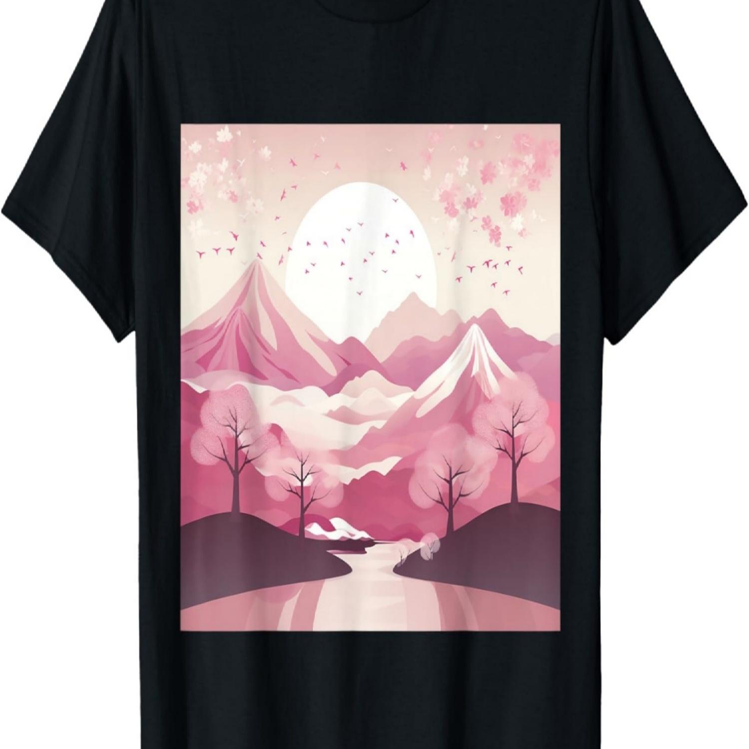 Soft Palette Peaks A Pastel Serenade of Cherry Blossoms T-Shirt S