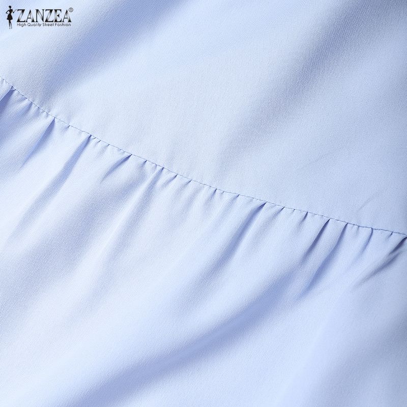 ZANZEA Women Casual Round Neck Summer Sleeveless Dress