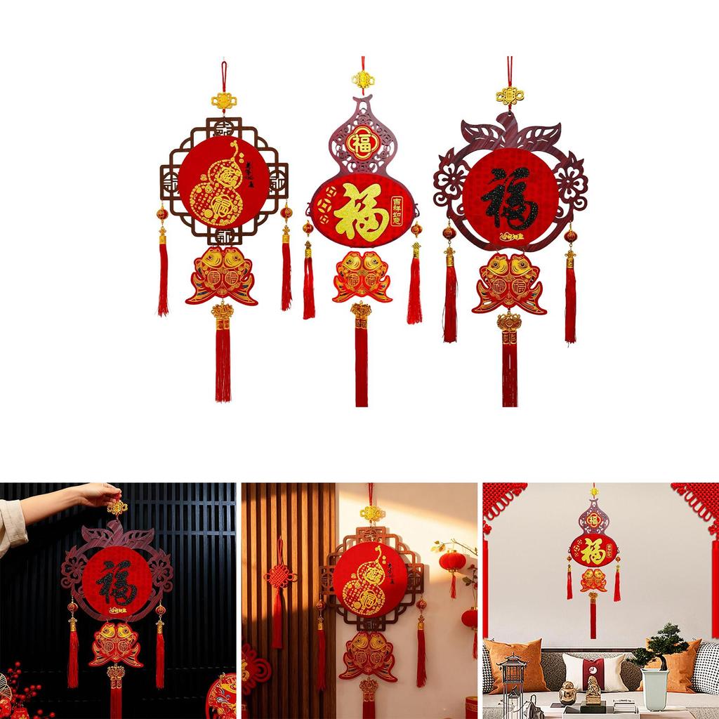 Chinese New Year Decoration Lightweight with Tassels Traditional Pendant Spring Festival Party Decor for Home Door Decoration