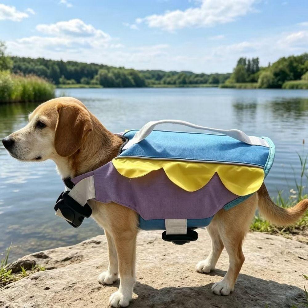 Enhanced Buoyancy Pet Life Vest Breathable Dog Flotation Vest Dog Life Jacket Swimming
