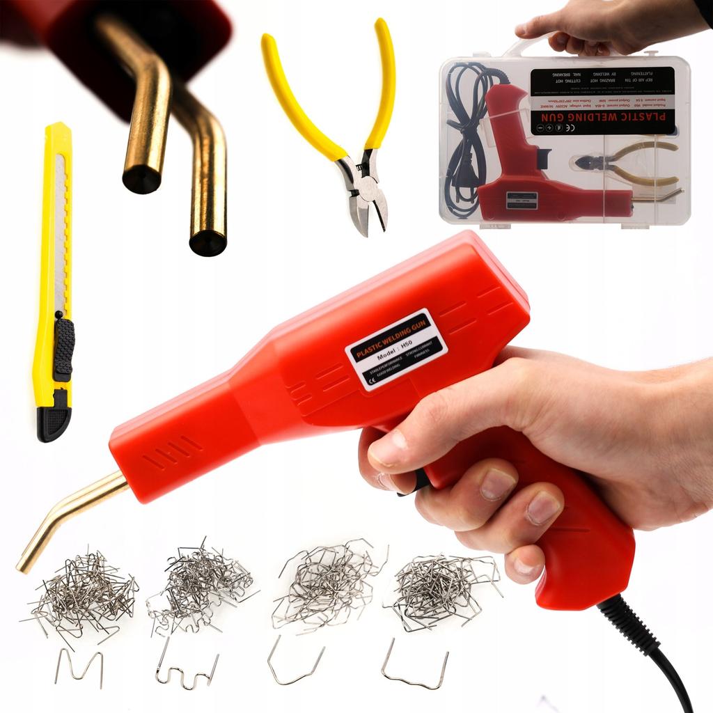 Rosfix Stacja Lutownicza 2w1 Orange Husky OH660 – Hot-Air i Grot 900M | Moc 660W | Zszywacz do Plastiku w Walizce + 200 Zszywek