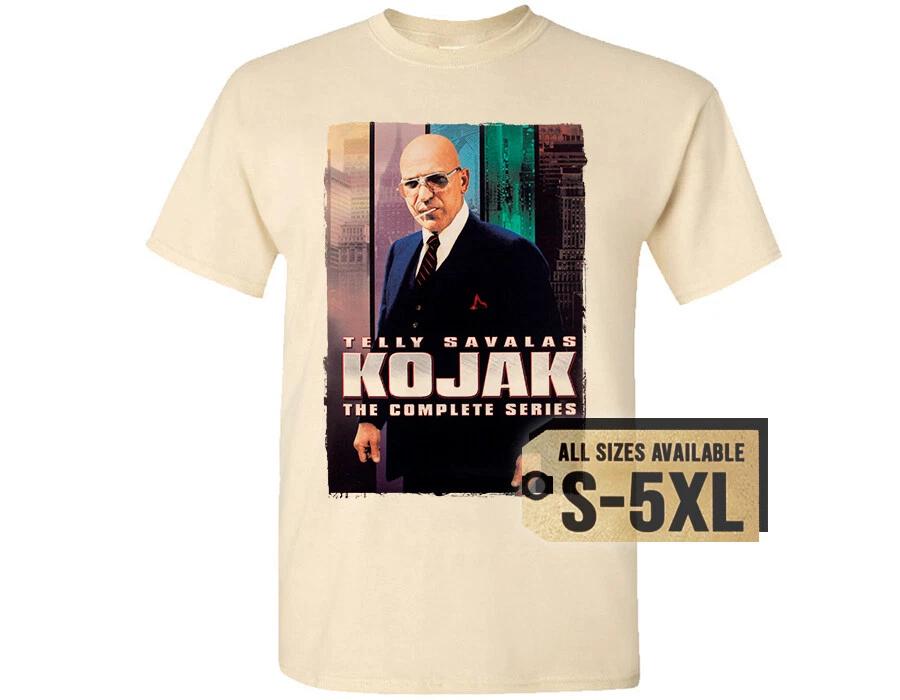 

KOJAK TV Series 1973 V7 T SHIRT Tee Natural cotton White Retro Sizes S to 5XL 2XL
