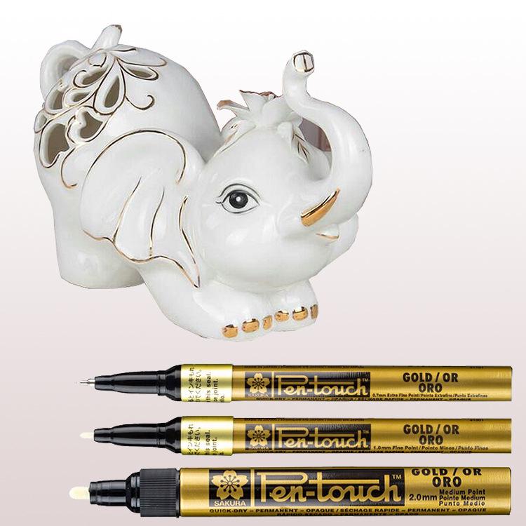 Sakura Flower Gilding & Outline Pen Set - Gold & Silver