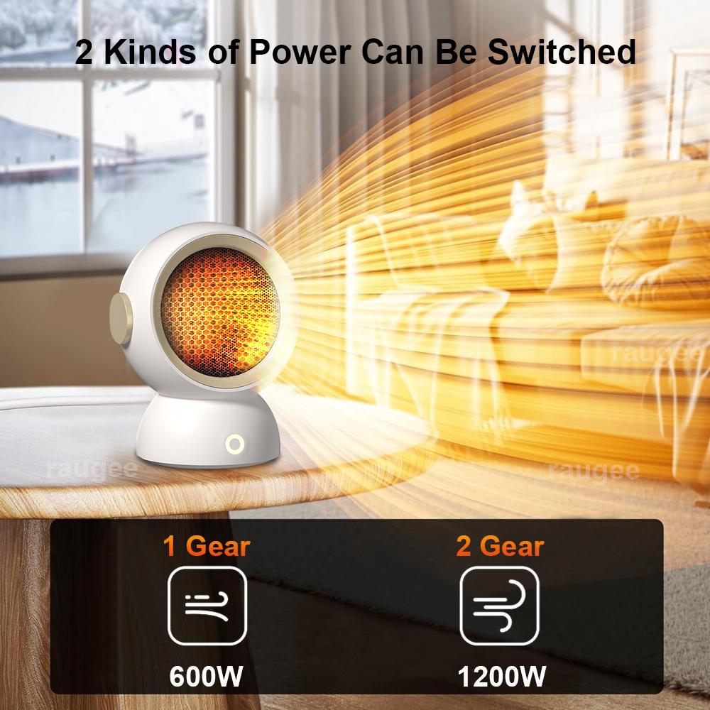 Xiaomi Portable Hot Air Blower Desktop Mutes Fast Heating Fans for Home Bedroom Office Electric Heater with Thermostat Space Heater