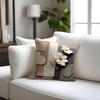 Neutral Tone Home Blessing Floral Pillow Covers Pattern Cushion Cover Suitable For Sofa Bedroom Car Pillow Cover