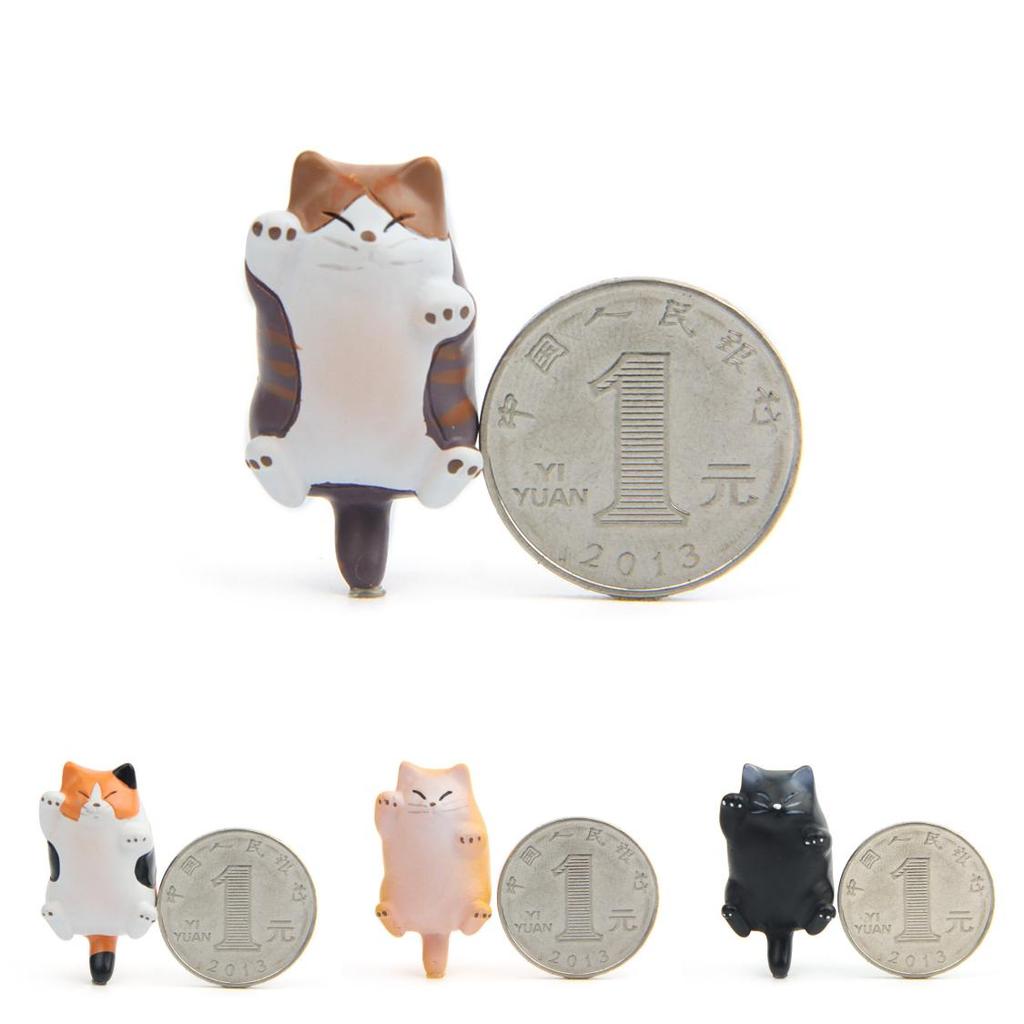 Niedliches Cartoon Schlafendes Dickes Katze Mini Modell Ornamente Set Dekoration Zubehör Für Küchenorganisator Und Geschenk