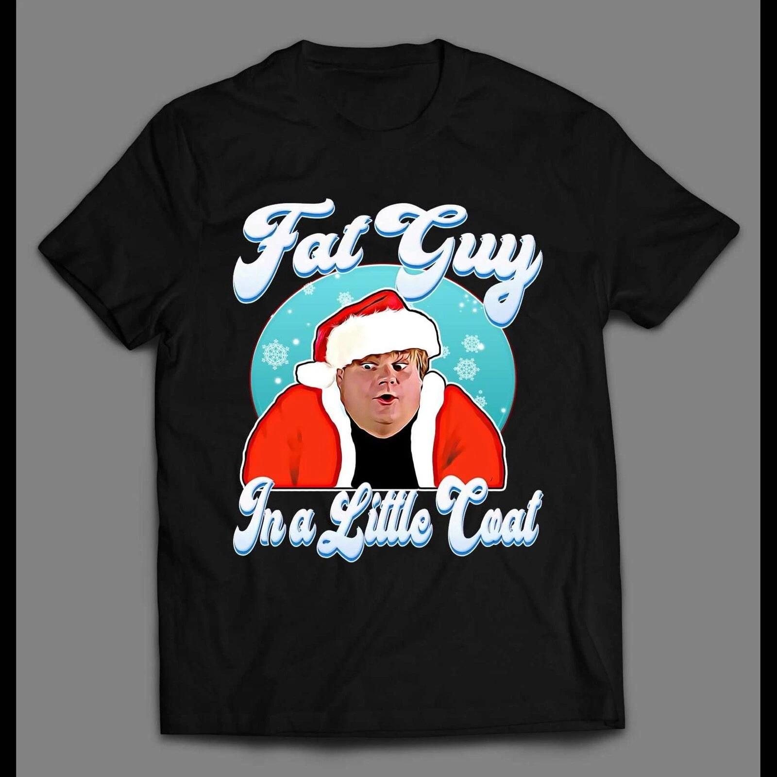 (Officially Licensed) FAT GUY IN A LITTLE COAT CHRIS FARLEY CHRISTMAS SHIRT XL