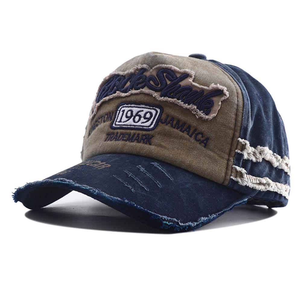 Baseball Cotton Washed Stitching Stitched Embroidered Alphabet School Old Vintage Caps Women Men Adjustable Casual Y2K Hat Hip Hop Urban Street