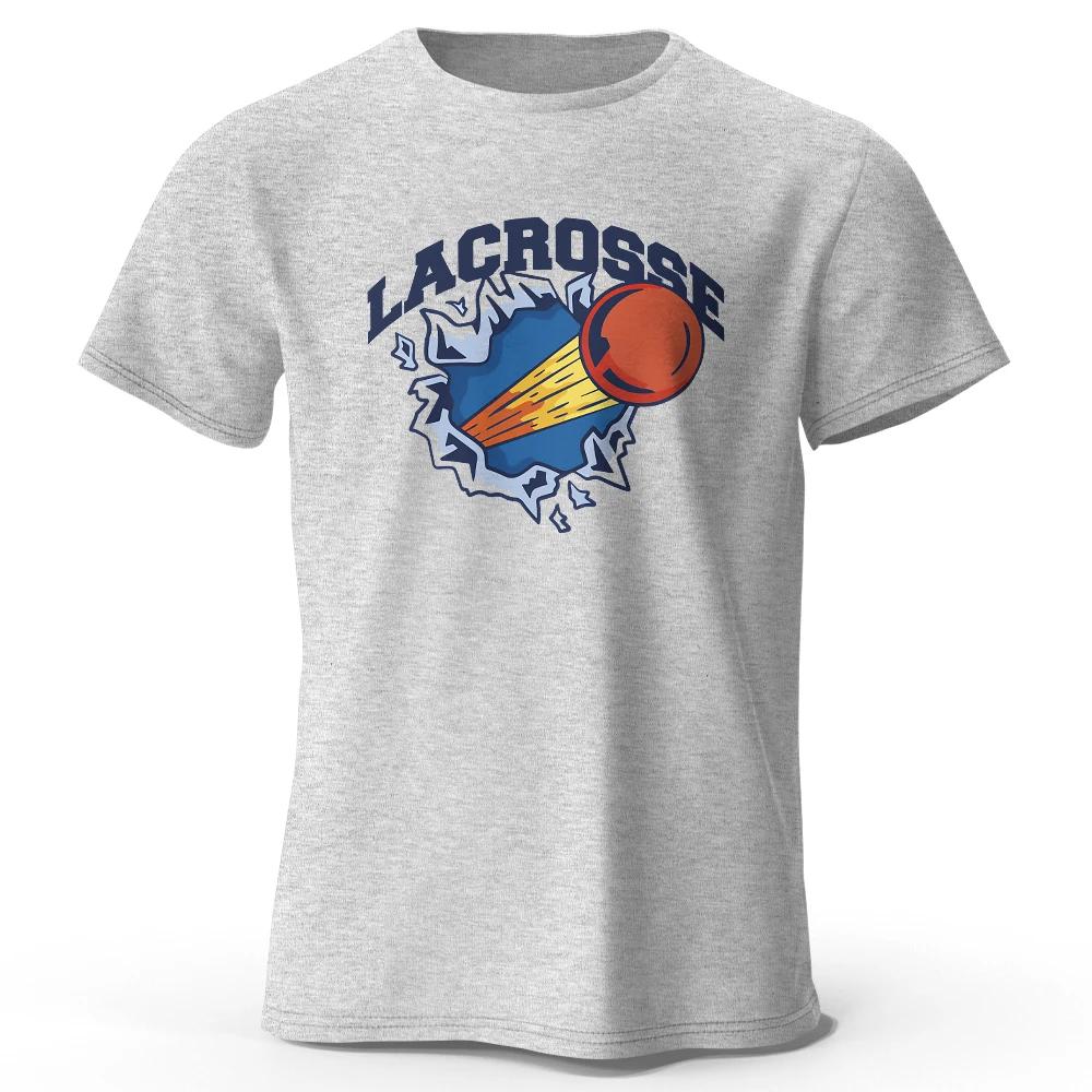 Lacrosse Logo Printed 100 Cotton Funny TShirt for Unisex Unisex Oversized Casual Sport Clothing Tops Tees
