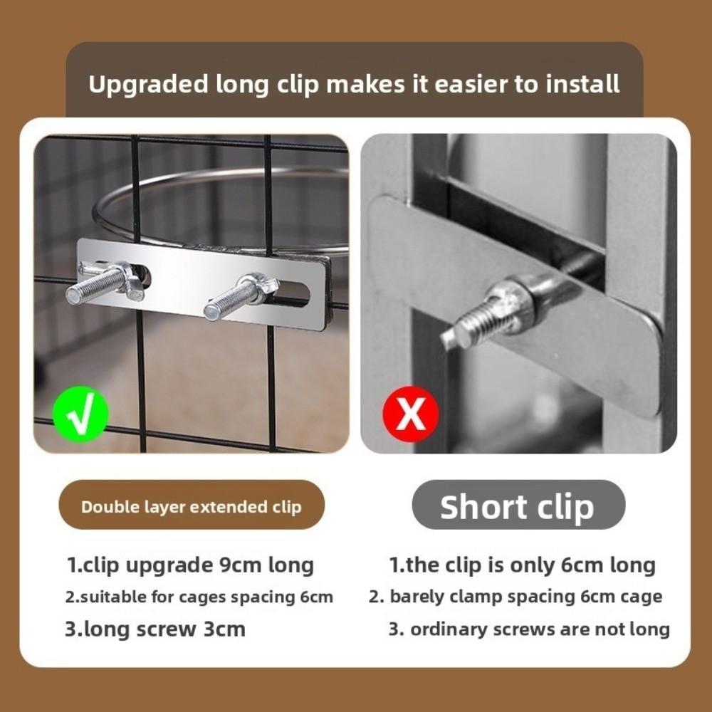 Durable Dog Water Cup Stainless Steel Bird Food Bowl New Pet Food Feeder Pet Accessories