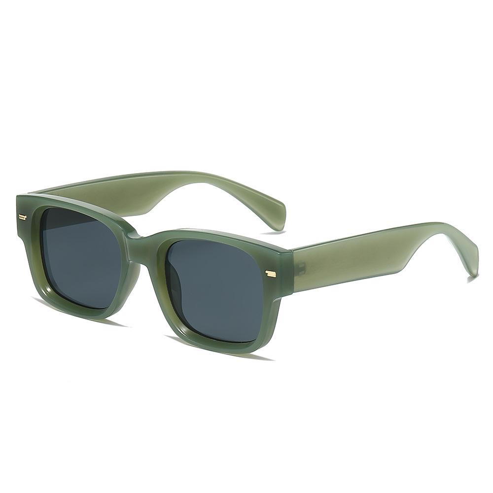 Unisex Retro Square Frame Leopard Print Sunglasses