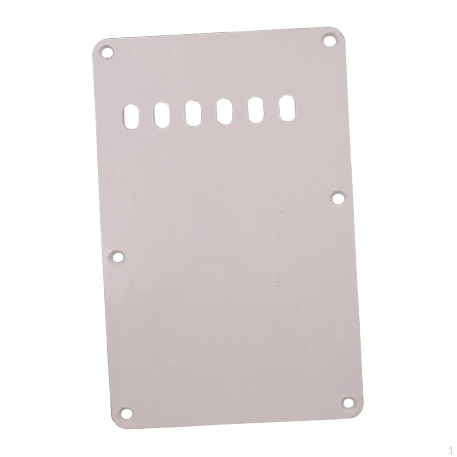 6 Holes Guitar Back Plate Tremolo Cavity Cover,Electric Accessories White