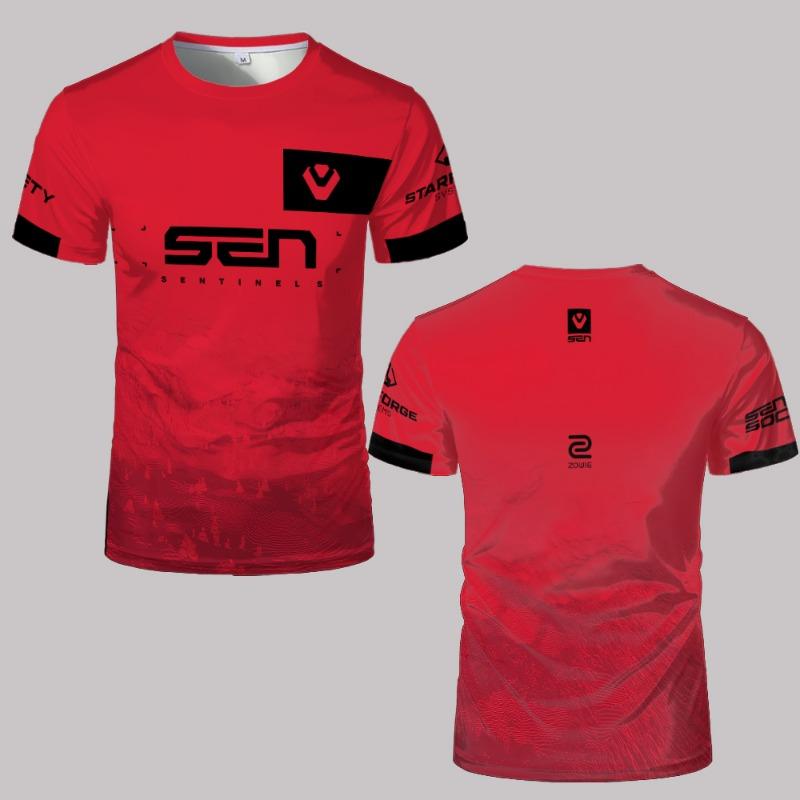Sentinels Esports Club Uniforms SEN Pro Jersey Professional Players Training Uniform Fans Custom Tops Men's Oversized T-shirts