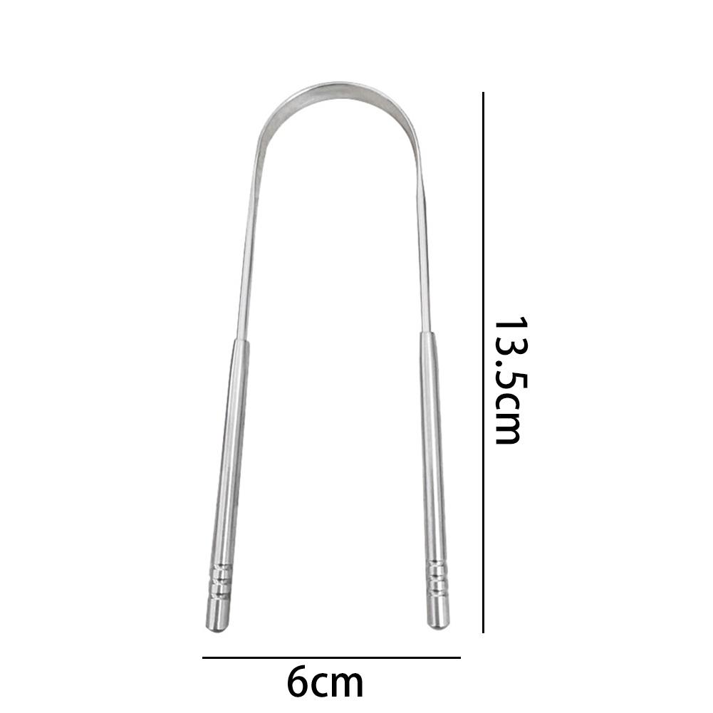 Stainless Steel Tongue Scraper U 1Pcs-shaped Metal Fresh Breath Cleaning Coated Tongue Toothbrush Oral Hygiene Care Tools