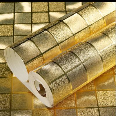 Non-Self-Adhesive Mosaic Wall Cover Rollers For Wall Ornament Glitter Mirror Sparkle Lamp Reflect Gold Silver Wall Stickers