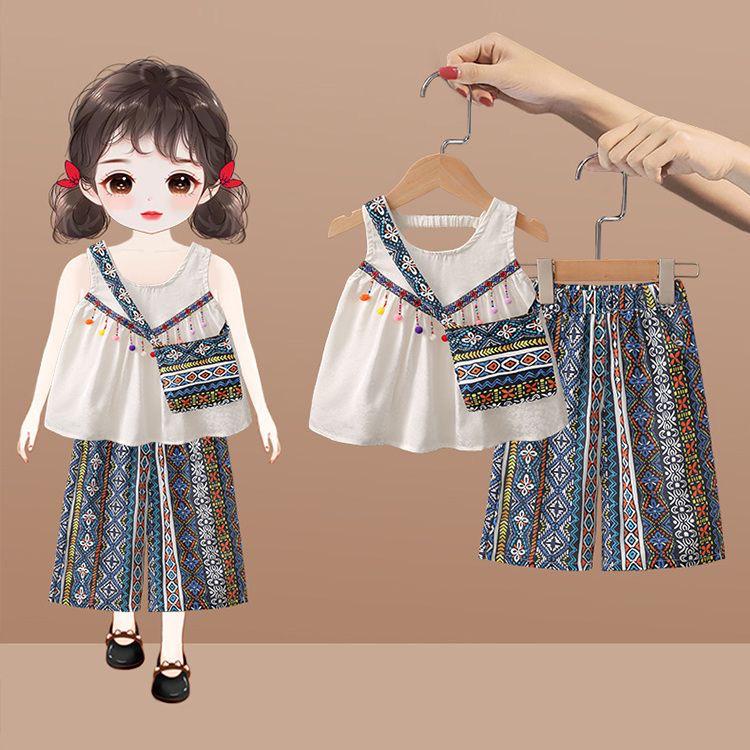 Girls' Ethnic-Style Summer Suit - Trendy, Lightweight, and Cool for Baby Fashionistas
