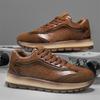 Forrest Gump Men's Shoes Autumn and Winter Trendy Brand Fashion Leather Retro Dad Shoes Trendy Versatile Leather Platform Sneakers