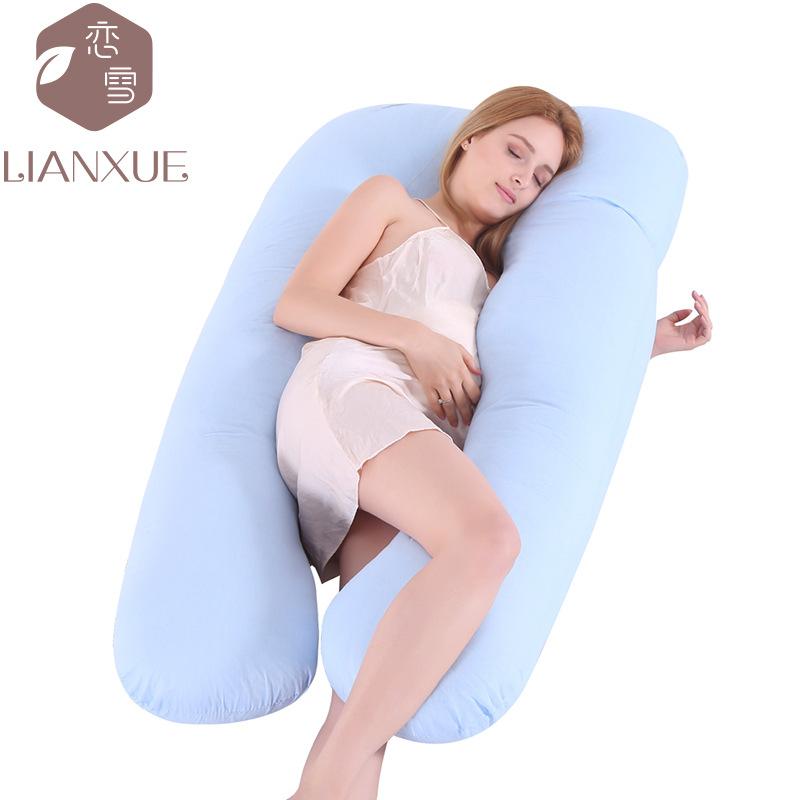 Crystal Velvet U-shaped Pregnancy Pillow Waist Protection Side Sleeping Pillow Breastfeeding Multifunctional Hug Pillow