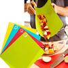 Flexible Plastic Non Slip Chopping Board Set Of 4 With Food Icons Kitchen Cutting Mats
