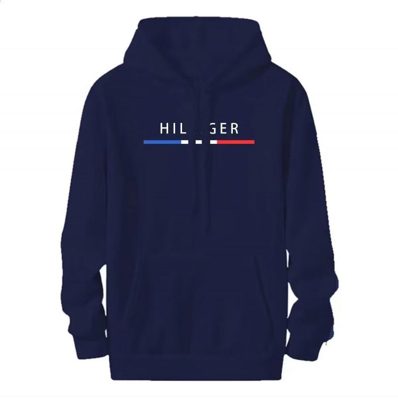 Mens Hooded Cotton Blend Sweatshirt With Printed Design Regular Fit Casual Wear