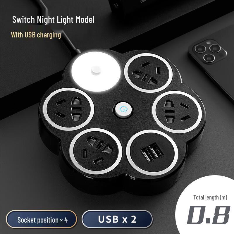 

Multi-Port USB Power Strip with Socket Panel CN plug (adapter included)